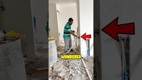 Vaccum Pipe In Walls??????????#youtube #youtubeshorts