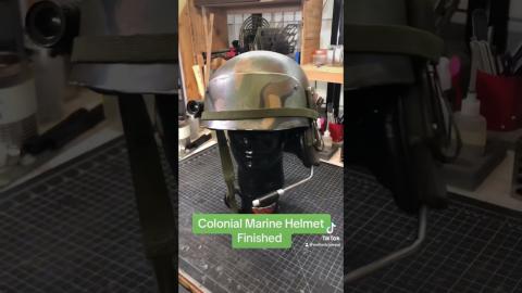 ALIENS Colonial Marine helmet is Finished #cosplayfoam #cosplaydiy #diycosplay ￼￼
