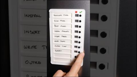 Print in Place Checklist / To-Do Board | Wafflecart | 3D Printing Ideas