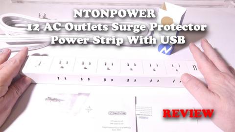 NTONPOWER 12 AC Outlet Surge Protector Power Strip with USB REVIEW