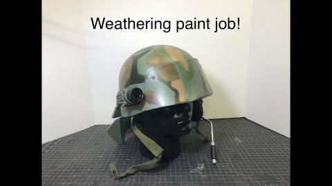 EVIL TED LIVE: Weathering paint job on the Marine helmet
