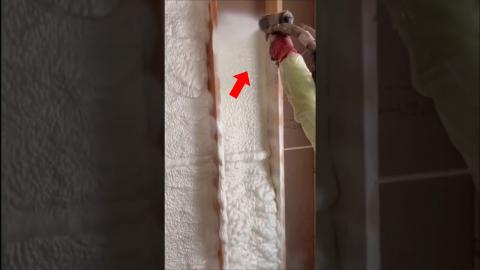 Expandable Foam For Home Building ???????? #new #technology #shorts #satisfying #construction #yt #y