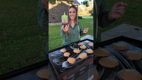 Pumpkin Cinnamon Swirl Pancakes on the Griddle #pumpkinrecipes #recipes #griddle #flattop