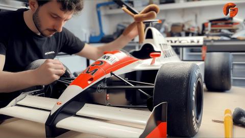 Man Builds Ultra-Realistic F1 Car at Scale | 1988 McLaren MP4/4 By @OficinadoParma
