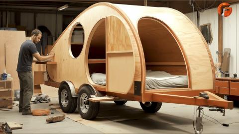 Man Builds DIY Teardrop Camper | Full Start-to-Finish Guide by @christiangreen612