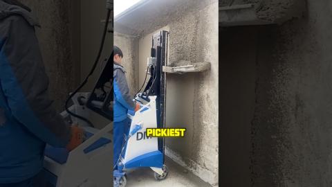 ???? This Machine Plasters Walls in Seconds! ????????‍♂️ #construction #youtubeshorts #youtube