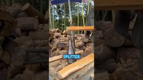 This Tool Can Split Wood In Seconds????????????????#youtubeshorts #woodworking