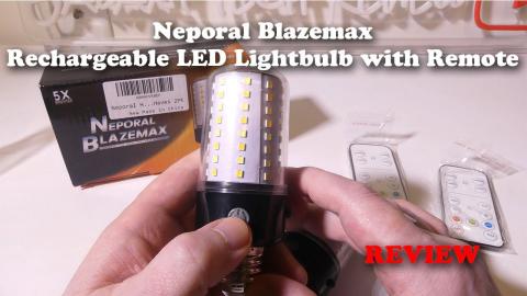 Neporal Blazemax Rechargeable LED Lightbulb with Remote REVIEW