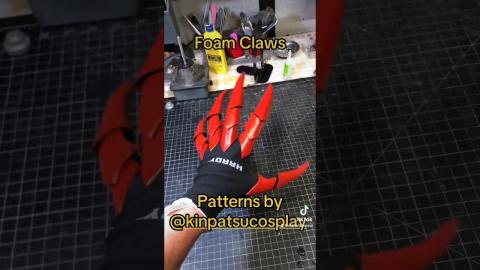 Making Foam Claws! Pattern by @KinpatsuCosplay