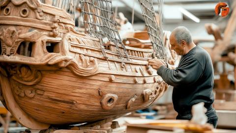 Man Builds Real Ships from Scratch at Scale | Start to Finish Masterpiece by @alangomezcraft