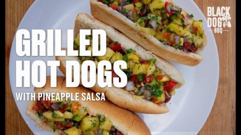 Grilled Hot Dogs with Pineapple Salsa | Bark and Bite with Black Dog BBQ | Charbroil®